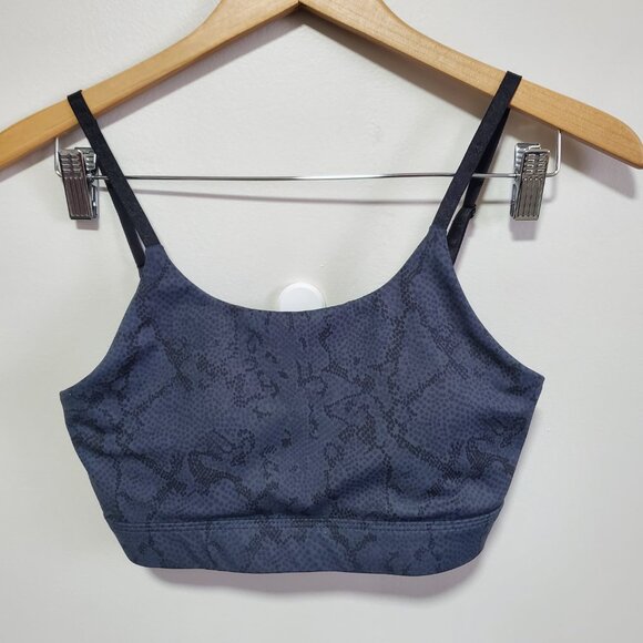 ALLFENIX Python Print Sports Bra Double Lined Wireless Padded Grey Women's Small - Picture 3 of 11